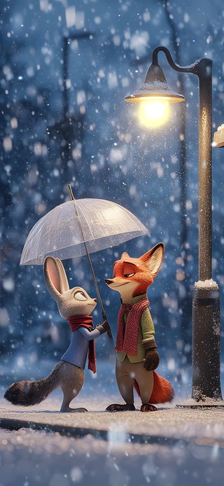 雪天浪漫朱迪和尼克