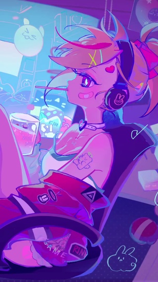 电竞房间少女
