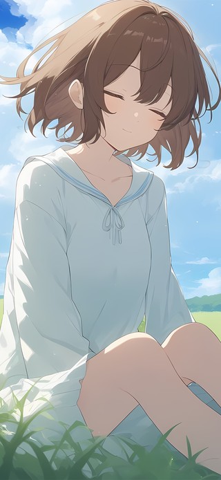 春季草原少女
