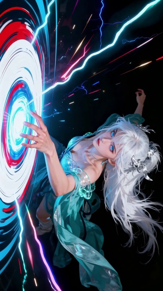 青纱银发白丨雷光的执控少女