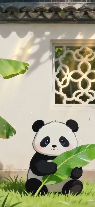 清新可爱熊猫