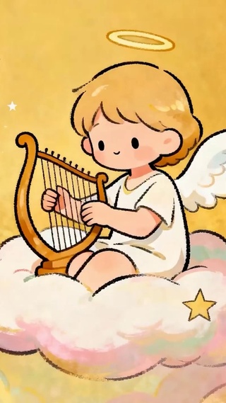 天使宝宝弹琴