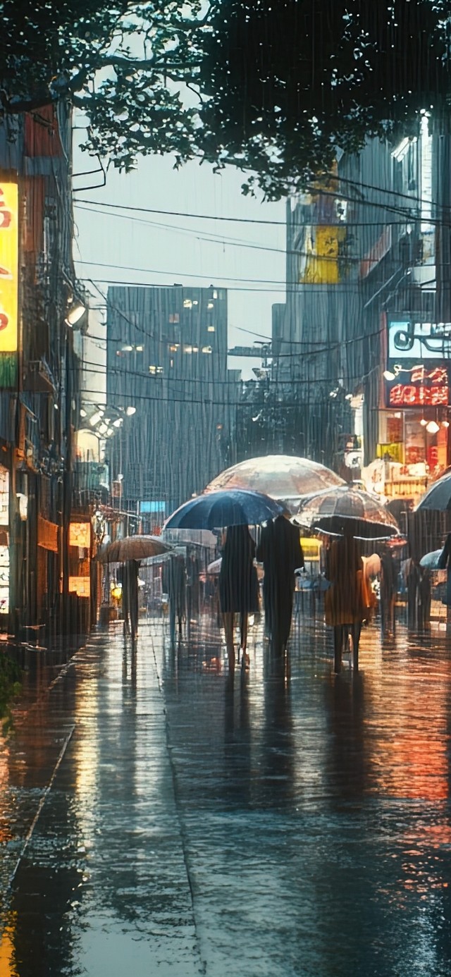 雨夜街头