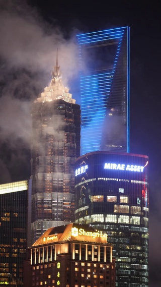 魔都夜景上海高楼灯光l