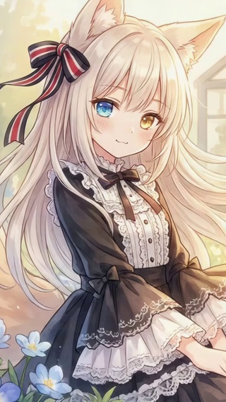 花园猫耳少女