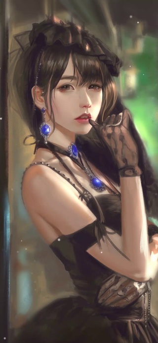 4K 美女插画