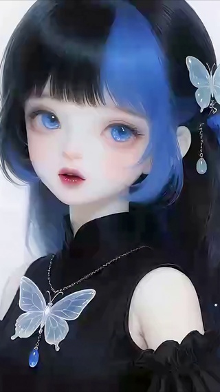 蓝色妖姬少女