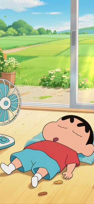 夏日睡觉小新