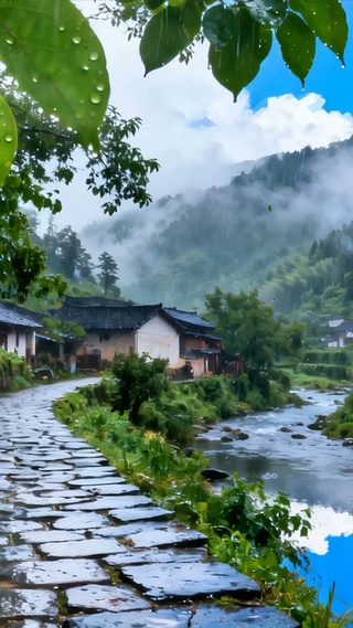 护眼树木乡村河流