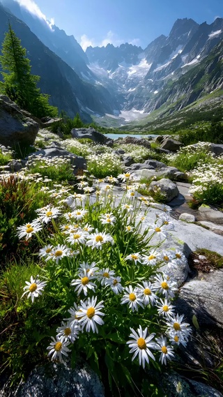 山野漫花，雪山赴夏