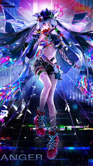 二次元赛博朋克少女