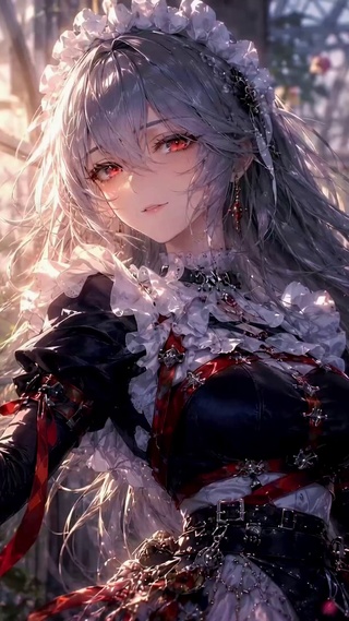 花园银发少女