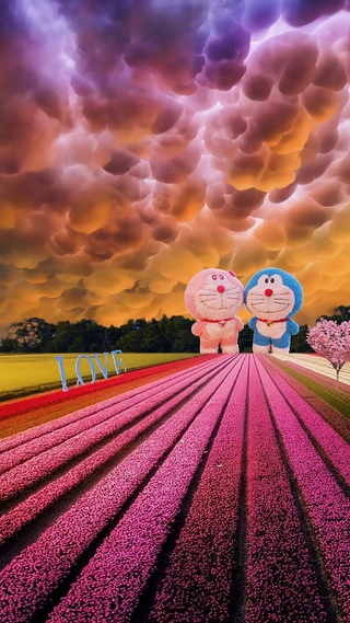 叮当猫遇见花海