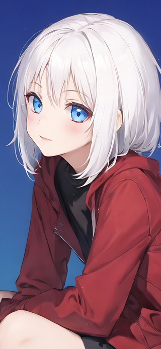 唯美白发少女