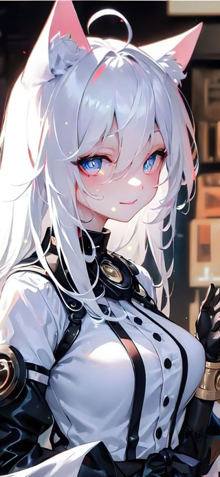 狐耳白发女孩