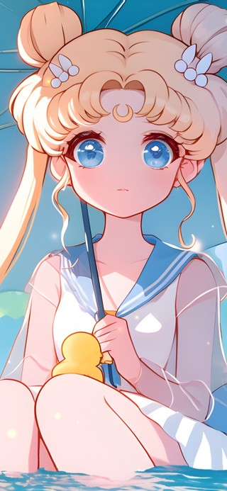 荷塘可爱美少女