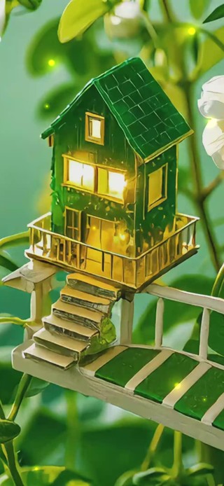 哇！花丛里藏着精灵小屋！