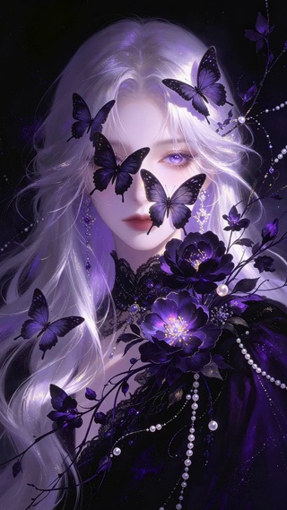 唯美蝴蝶美女壁纸