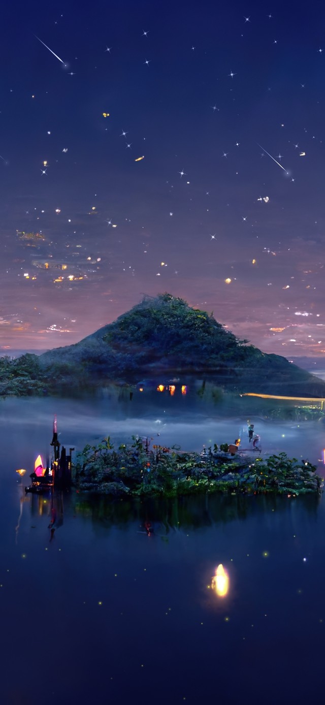 4K唯美治愈梦幻星空湖景