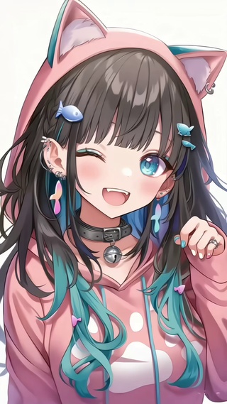 粉色可爱精灵猫系萝莉