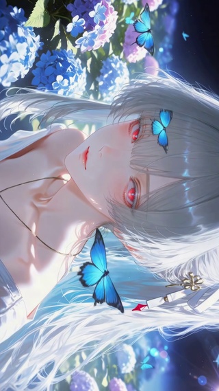 月光下的绣球花少女绯雪