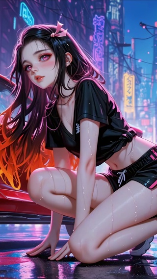 赛博雨巷少女祢豆子