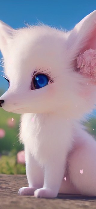 可爱樱花小狐狸