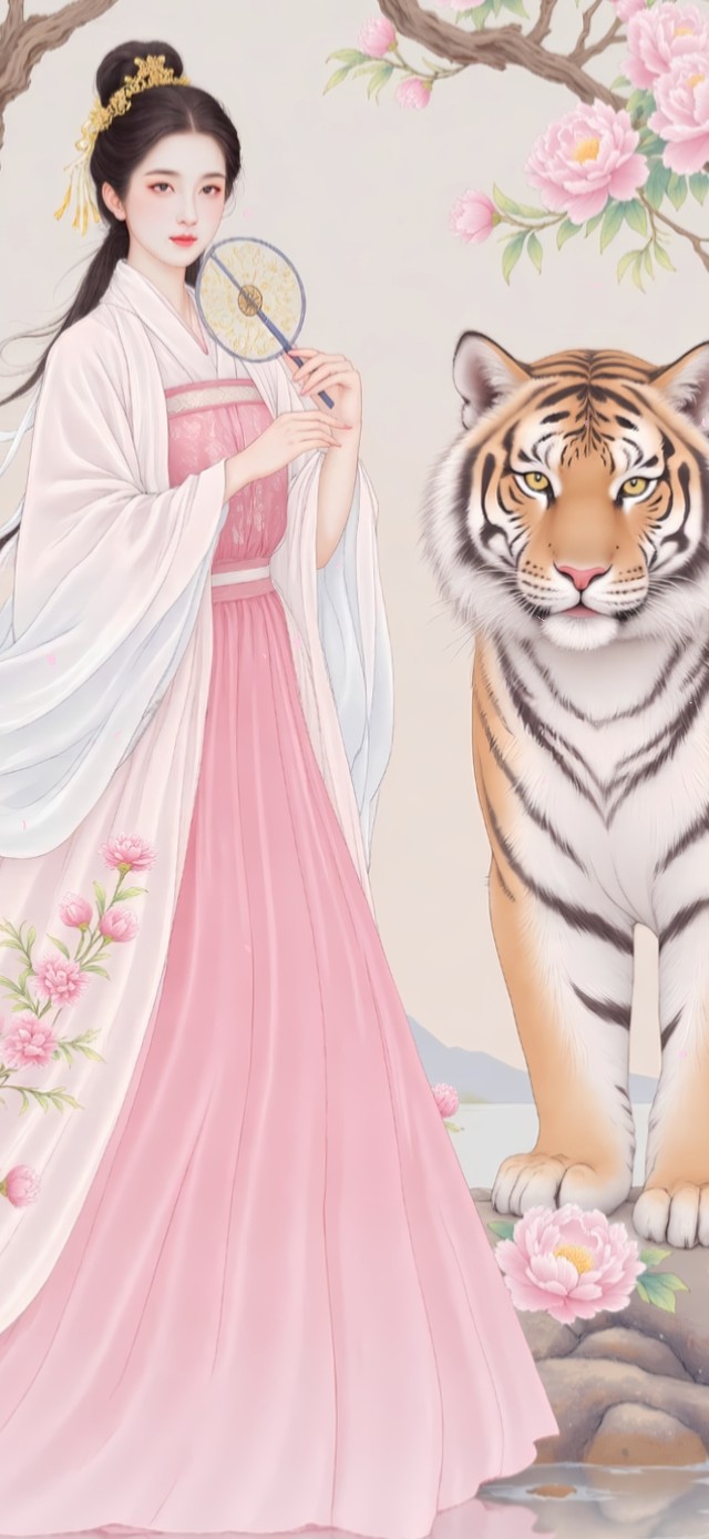 唯美古风长裙女孩