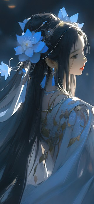 4K唯美古风国风汉服荷塘女神