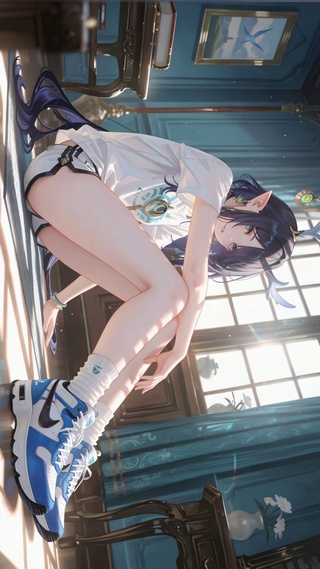 休闲窗边少女菈乌玛