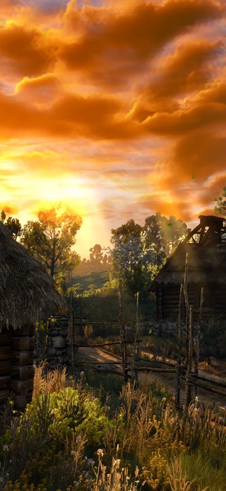 唯美治愈夕阳黄昏