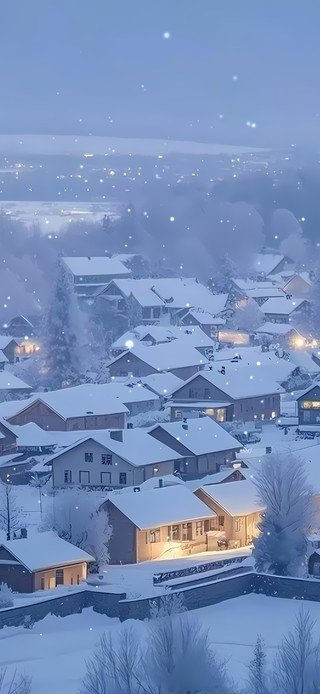 下雪的小镇