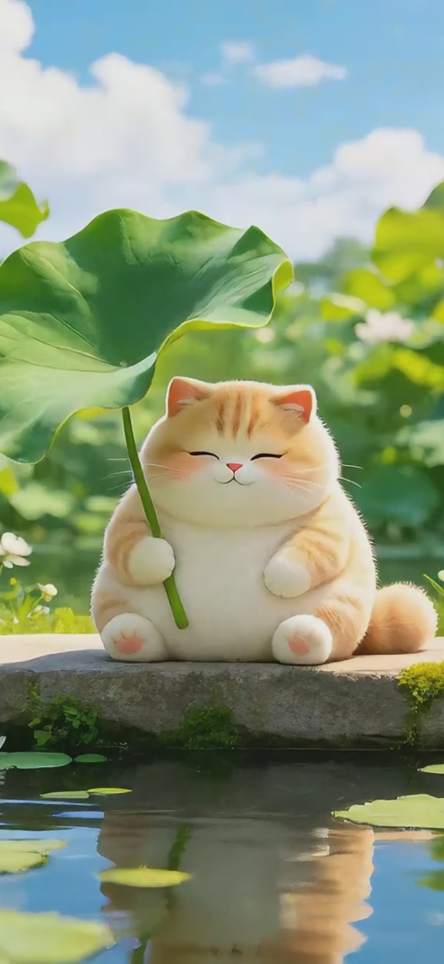 清新荷塘小新