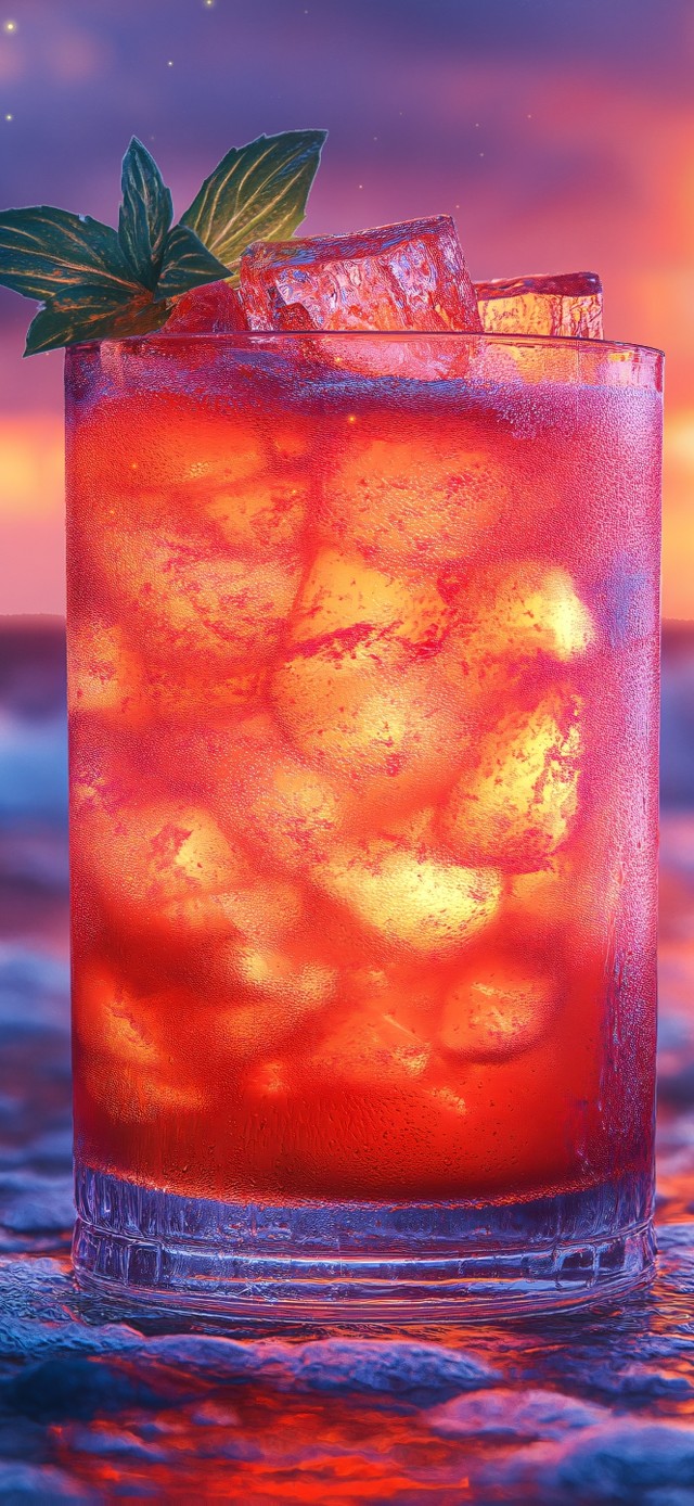 夕阳海岸西瓜汁