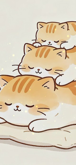 可爱趴睡小猫