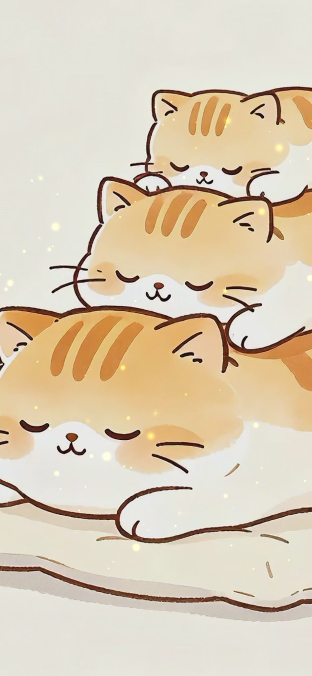 可爱趴睡小猫