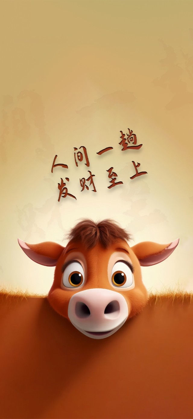 人间一趟，发财至上4K壁纸