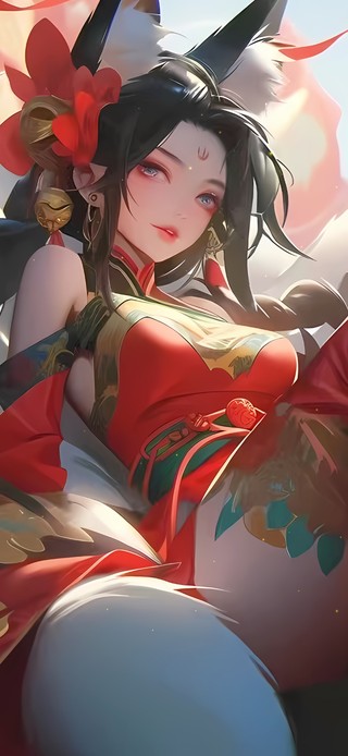 中式九尾女孩