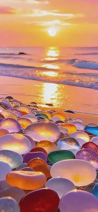 大海夕阳宝石
