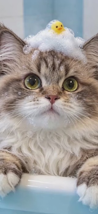 浴缸里的小猫