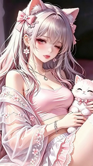 抱猫萝莉