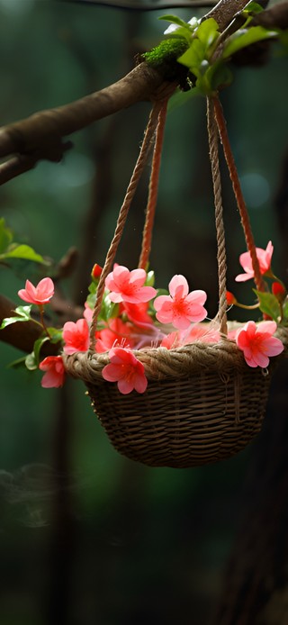 森林小小花篮