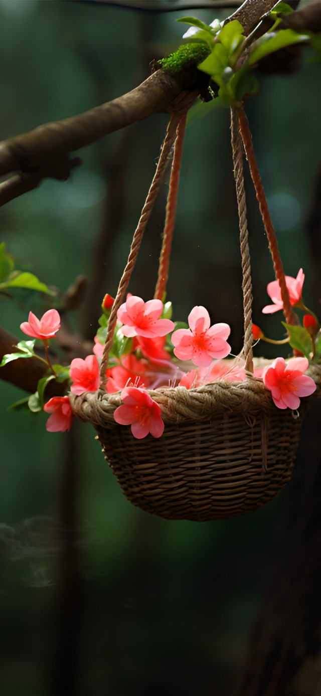 森林小小花篮