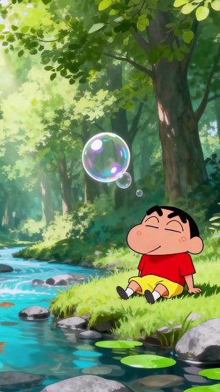 森林氧吧河流小新