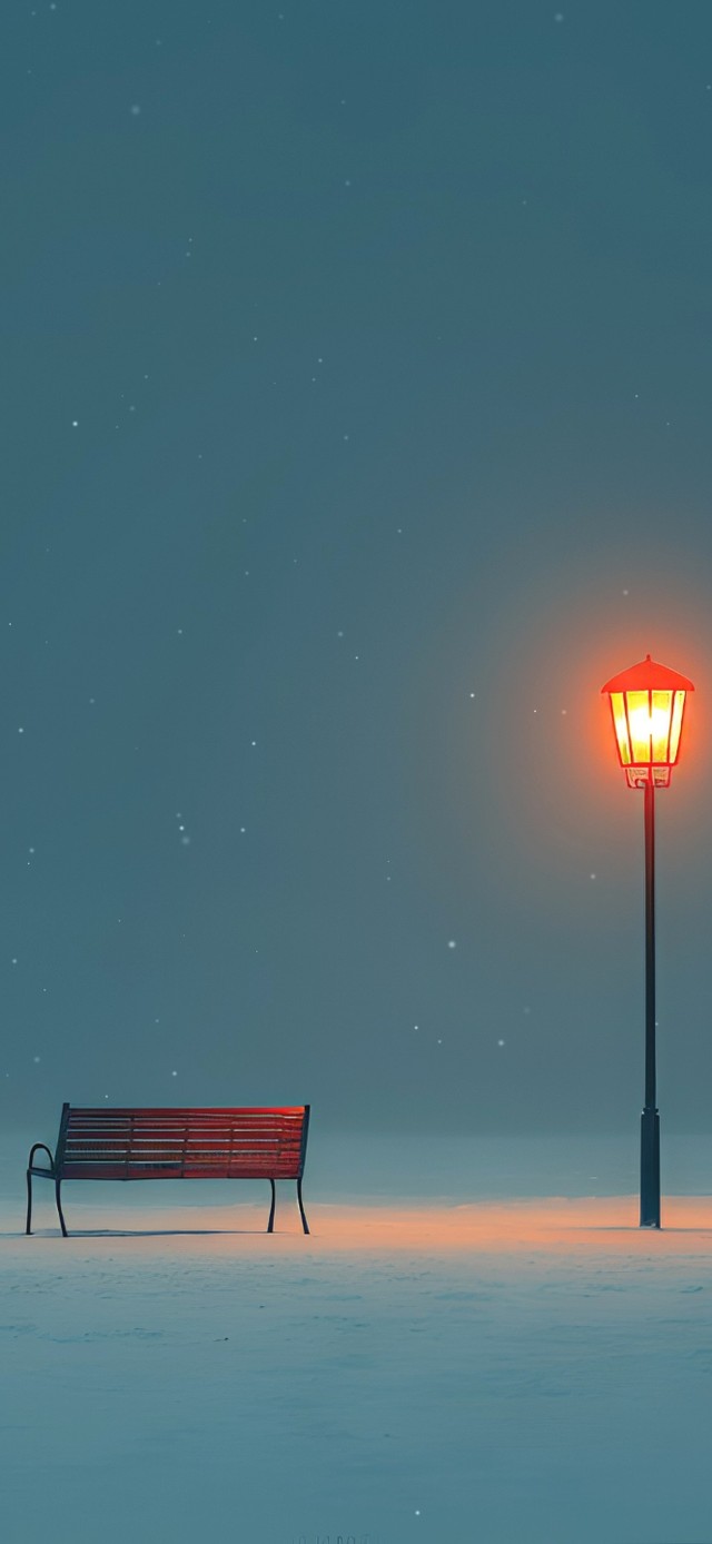 雪夜孤灯