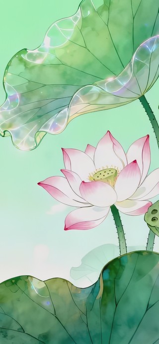 清新护眼荷气生财