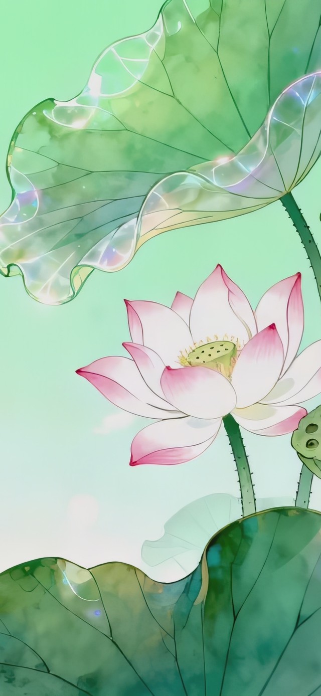 清新护眼荷气生财