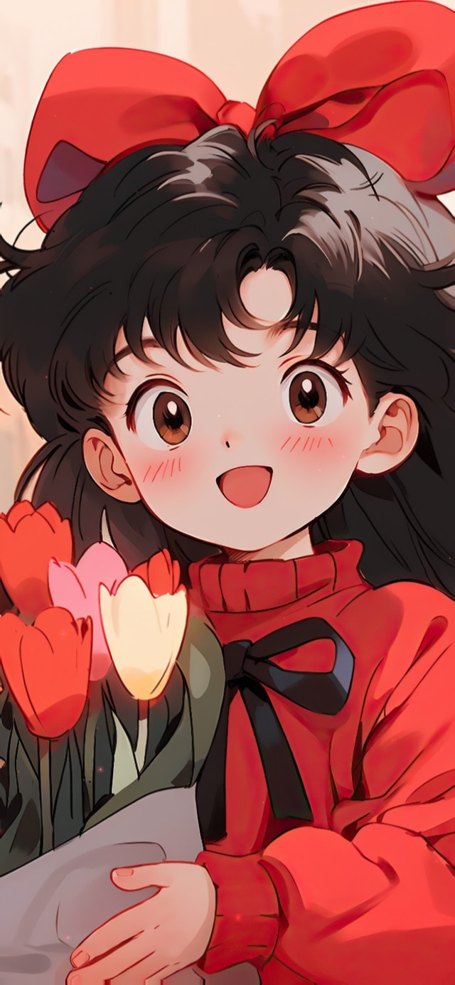 新春花花小女孩