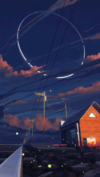 傍晚的夜色