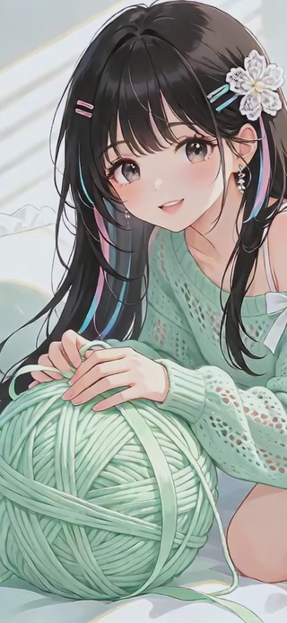 清新毛线球